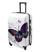 Walizki - Duża walizka podróżna 5188 ABS Luxury Motyl - miniaturka - grafika 1