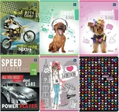 Zeszyty szkolne - Inter-druk Zeszyt A5/16K kolorowa kratka UV mix (20szt) - miniaturka - grafika 1