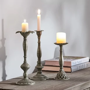 Świecznik, zestaw 3 szt. Chandra - Świeczniki - miniaturka - grafika 1