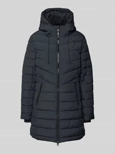 Płaszcz pikowany z kieszeniami zapinanymi na zamek błyskawiczny - Płaszcze damskie - miniaturka - grafika 1