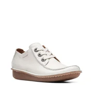 Półbuty damskie - Clarks Funny Dream [White Leather] - Rozmiar 37 - miniaturka - grafika 1