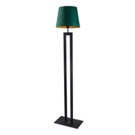 Lampy stojące - Lampa podłogowa do salonu LED czarny abażur glamour VEGAS GOLD - miniaturka - grafika 1