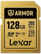 Karty pamięci - Lexar SDXC ARMOR Gold UHS-II U3, Stainless Steel, IP68 R280/W210 (V60) 128GB - miniaturka - grafika 1