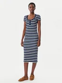 Sukienki - Tommy Hilfiger Sukienka codzienna Henley WW0WW43864 Granatowy Slim Fit - miniaturka - grafika 1