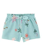 Spodenki damskie - carter's Szorty w kolorze turkusowym ze wzorem - miniaturka - grafika 1