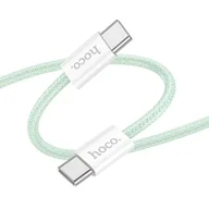 Kable USB - HOCO kabel Typ C do Typ C 60W X104 1m zielony - miniaturka - grafika 1