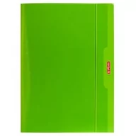 Teczki i skoroszyty - Herlitz TECZKA RYS. A4 Z GUMKĄ COL.BLOCK. ZIELONA - miniaturka - grafika 1