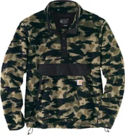 Bluzy męskie - Carhartt Polar Carhartt Fleece Pullover Black Blind Duck - miniaturka - grafika 1
