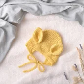 Czapki dla dzieci - Bonetka Tuliś żonkil Baby Alpaka + Merino - miniaturka - grafika 1
