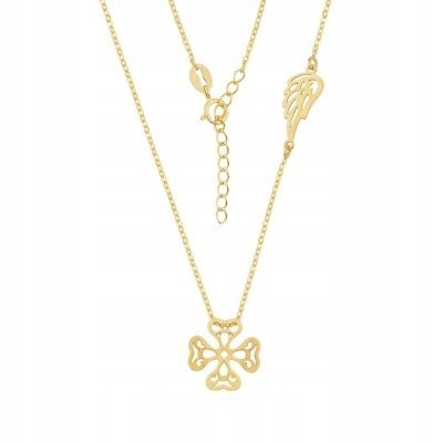 Naszyjnik srebrny pr. 925 Złota Kolia Celebrytka KONICZYNKA SKRZYDŁO