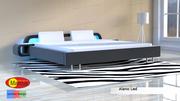 Łóżka - Łóżko tapicerowane ALANO LED - 180x200 - miniaturka - grafika 1