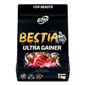 Odżywki na masę - Gainer 6PAK Bestia Ultra Truskawkowy (1000 g) - miniaturka - grafika 1