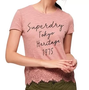 Koszulka damska Superdry Somertrees Lace z koronką-M - Koszulki i topy damskie - miniaturka - grafika 1