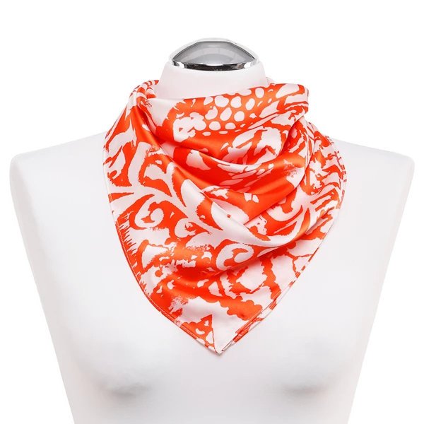 SZAL DAMSKI SZALIK MODNY STYLOWY GŁADKI PRAKTYCZNY JESIEŃ ZIMA MORAJ ORANGE