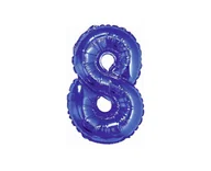 Balony i akcesoria - GoDan Balon foliowy cyfra 8, 14", niebieski FG-C35N8 - miniaturka - grafika 1