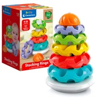 Sortery dla dzieci - Clementoni Baby Kolorowa Wieża Piramidka Z Kółek Układanka Dla Dzieci 6m+ - miniaturka - grafika 1
