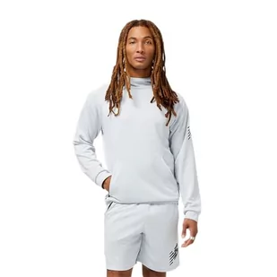 New Balance Męska bluza z kapturem Tenacity Football Training, Lekkie aluminium, M - Bluzy męskie - miniaturka - grafika 1