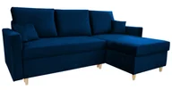 Narożniki - Welurowy granatowy narożnik na nóżkach R6-R00 - miniaturka - grafika 1