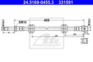 Przewody hamulcowe - Przewód hamulcowy elastyczny ATE 24.5169-0455.3 - miniaturka - grafika 1