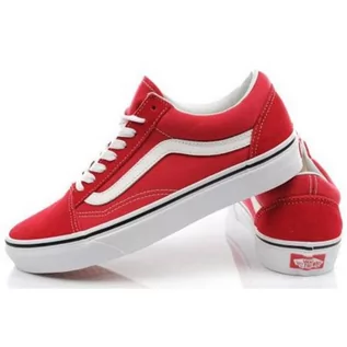 Trampki damskie - Buty Vans Old Skool U (kolor Czerwony, rozmiar 37) - grafika 1