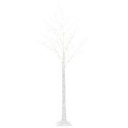Ozdoby bożonarodzeniowe - Lumarko Dekoracja ogrodowa LED choinka 160 cm biała LAPPI - miniaturka - grafika 1