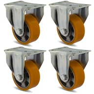 Meble modułowe i akcesoria - 4x3HALPU75K2 Koło fi75 wózek regał komplet 4szt. aluminium poliuretan / kolaksiaze - miniaturka - grafika 1