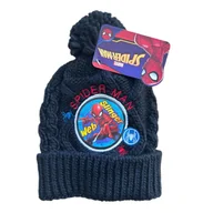 Czapki i chusty sportowe męskie - Czapka dziecięca Marvel Spiderman dla chłopca zimowa z pomponem - miniaturka - grafika 1