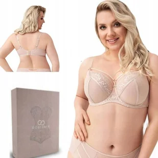 ﻿Biustonosz GORSENIA K496 PARADISE beżowy 90E - Biustonosze - miniaturka - grafika 1