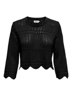 Swetry damskie - ONLY Sweter w kolorze czarnym - miniaturka - grafika 1