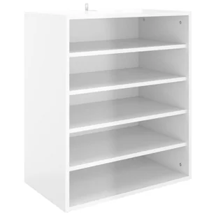 vidaXL Szafka na buty, wysoki połysk, biała, 60x35x70 cm, płyta - Szafki na buty - miniaturka - grafika 1