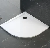 Brodziki prysznicowe - Polimat Perrito Brodzik półokrągły 80x80 cm biały 00526 - odbiór osobisty: Kraków, Warszawa - miniaturka - grafika 1