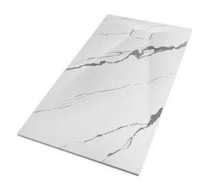 Brodzik prostokątny Besco Vexo 130x90x3,2 smc biały marmur VM-130-90-P - Brodziki prysznicowe - miniaturka - grafika 1