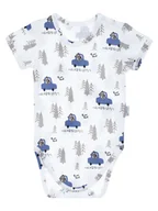 Body dla niemowląt - Chłopięce body krótki rękaw miś w samochodzie Nicol,r.68 - miniaturka - grafika 1