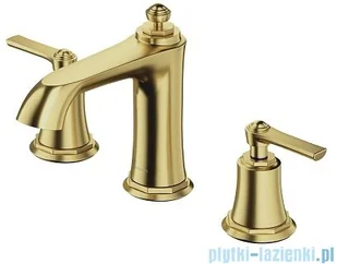 Omnires Armance bateria umywalkowa 3-otworowa mosiądz szczotkowany AM5214BSB | - Baterie umywalkowe - miniaturka - grafika 1