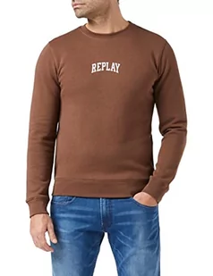 Replay Bluza męska, 602 Brown, S - Bluzy męskie - miniaturka - grafika 1