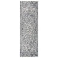 Dywany zewnętrzne - vidaXL Dywan zewnętrzny o płaskim splocie, 80x250 cm, niebieski wzór - miniaturka - grafika 1