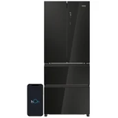 Lodówki - Lodówka HAIER HFR3718ENGB Side by Side No Frost 177.5cm Czarna - miniaturka - grafika 1