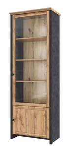 Witryna Nicole 1D1W Matera / Dąb Wotan - Inne meble do salonu - miniaturka - grafika 1