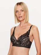 Biustonosze - Wonderbra Biustonosz z fiszbiną WB000ALO Czarny - miniaturka - grafika 1