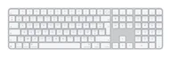 Klawiatury - Apple Magic klawiatura Uniwersalne USB + Bluetooth AZERTY Francuski Biały MXK73F/A - miniaturka - grafika 1