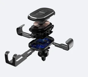 Remax bezprzewodowa ładowarka Qi grawitacyjny uchwyt samochodowy z regulowanym ramieniem na szybę i deskę rozdzielczą czarny (RM-C37) - Ładowarki do telefonów - miniaturka - grafika 13