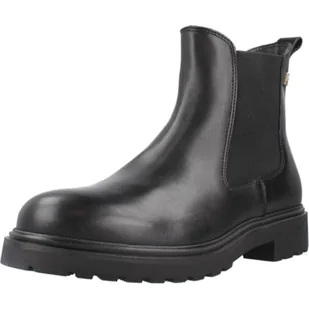 Tommy Hilfiger Damskie TH LEATHER CLEATED CHELSEA FW0FW08766 niskie kozaki, czarne (czarne), 6,5, Czarny, 40 EU - Kozaki damskie - miniaturka - grafika 1