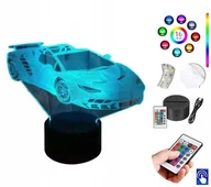 Lampy stojące - Lampka Nocna Lamborghini Superauto 16 LED PLEXIDO - miniaturka - grafika 1
