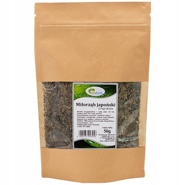 Ginkgo Biloba Miłorząb Japoński suszony liść 50g