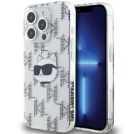 Etui i futerały do telefonów - Etui Karl Lagerfeld IML Choupette Head & Monogram na iPhone 15 Pro - przezroczyste - miniaturka - grafika 1