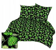 Pościel - pościel bawełna lux 160x200 + 2 poszewka B 269 liście palmy zielone ciemne - miniaturka - grafika 1