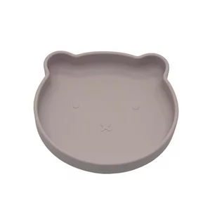 Bo Jungle talerz silikonowy z przyssawką Bear Grey - Miseczki i talerzyki dla dzieci - miniaturka - grafika 1