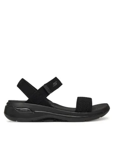 Skechers Sandały Go Walk Arch Fit Sandal-Polished 140264/BBK Czarny - Sandały damskie - miniaturka - grafika 1