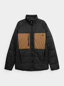 Kurtki męskie - 4F Pikowana kurtka trekkingowa w kolorze czarno-brązowym - miniaturka - grafika 1