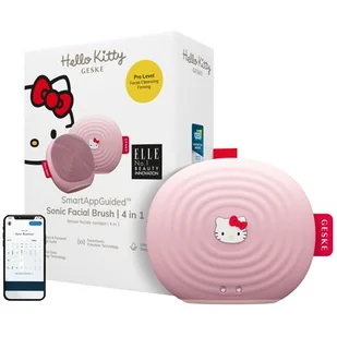 Szczoteczka soniczna do czyszczenia twarzy 4w1 Geske z Aplikacją (Hello Kitty różowy) - Szczoteczki do twarzy - miniaturka - grafika 1